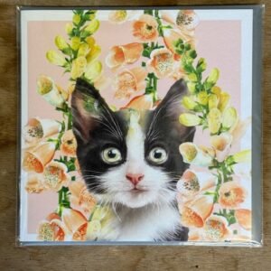 Floral Cat Greeting Card