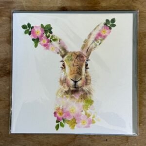 Floral Hare Greeting Card