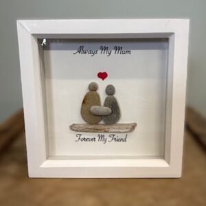 Pebble Art in Frame Hand Crafted pebble art in a glass frame 20.00