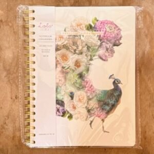 Floral Peacock Notebook Organiser 250 Line Pages with Tick Box and Priorities, Beautifully Designed in the UK15.00
