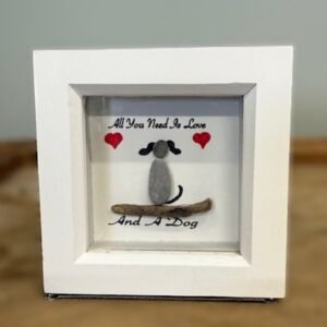 Pebble Art in Frame Hand Crafted pebble art in a glass frame 10.00