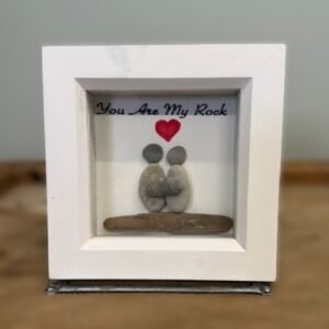 Pebble Art in Frame Hand Crafted pebble art in a glass frame 10.00