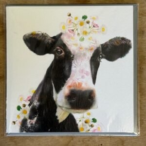 Floral Cow Greeting Card