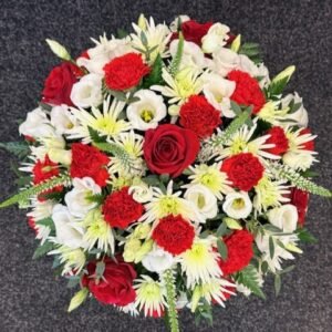 Red and White Posy