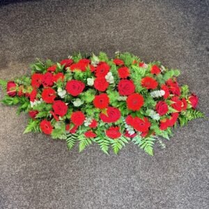 Red Rose Coffin Tribute