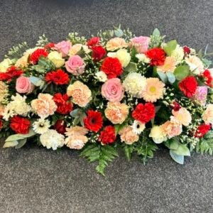 Pink and Red Coffin Tribute