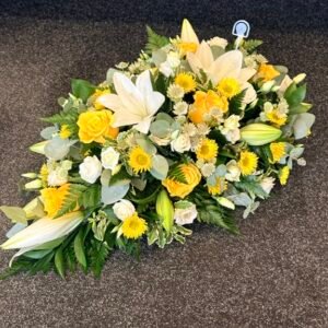 Yellow Rose and White Single Ended Spray
